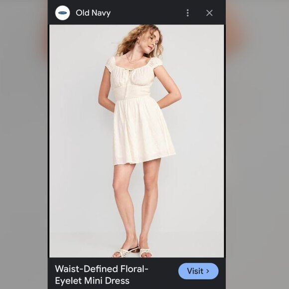Old Navy Floral Eyelet Dress - Size Medium NWT - Picture 2 of 2